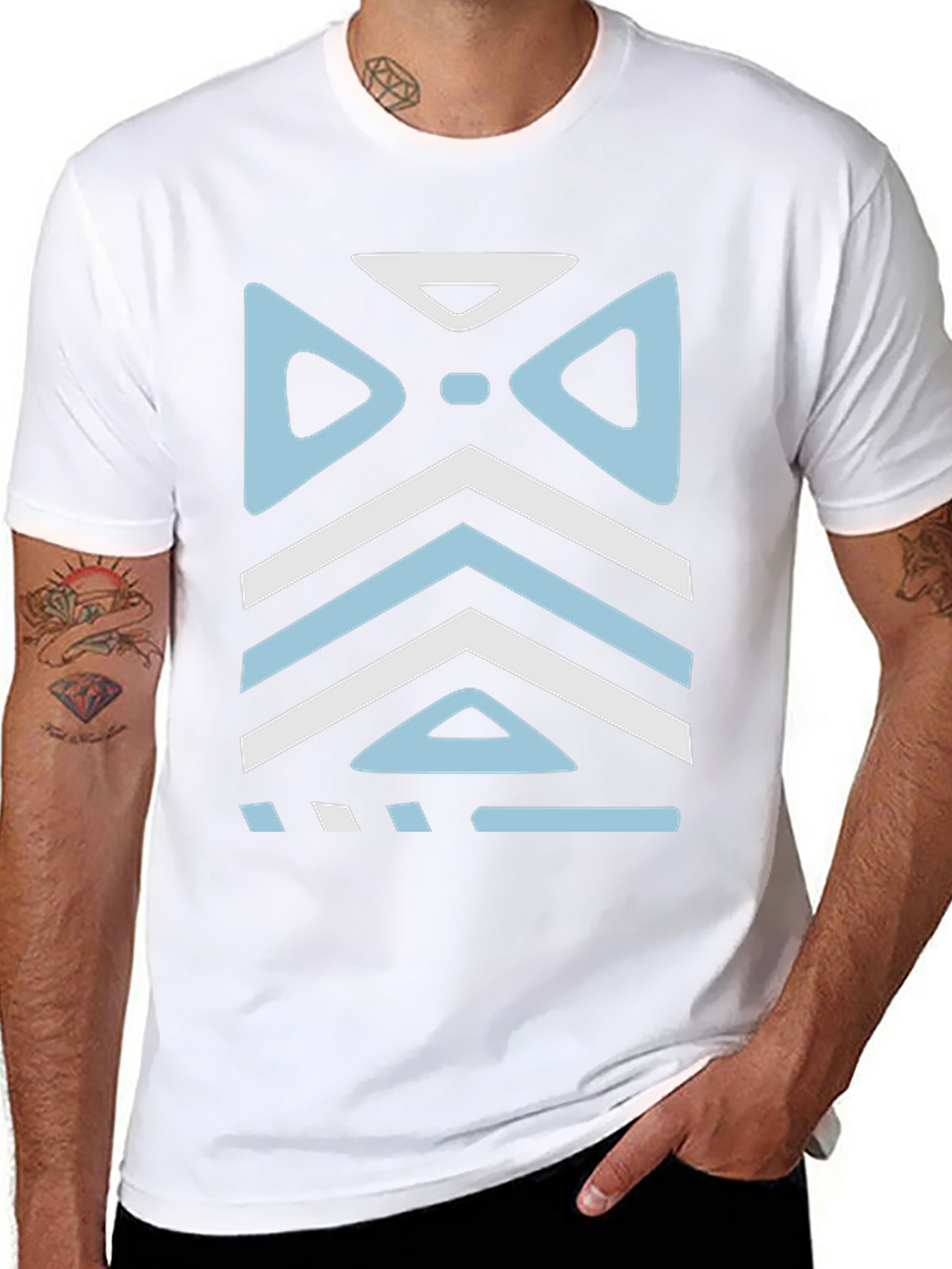 Tribal Pattern Tee - Stylish Graphic Print Shirt
