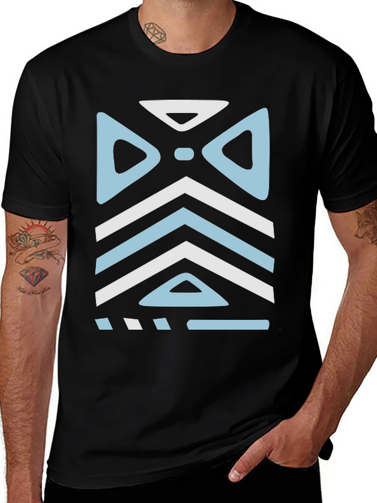 Tribal Pattern Tee - Stylish Graphic Print Shirt