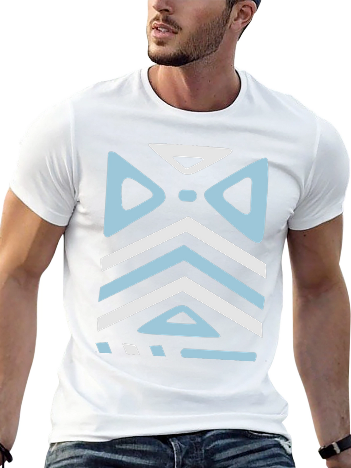 Tribal Pattern Tee - Stylish Graphic Print Shirt