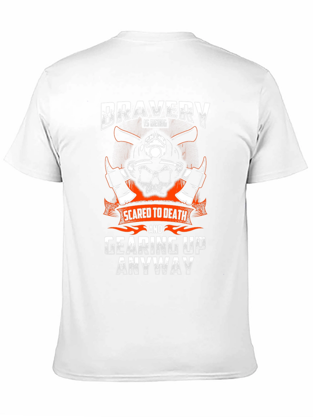 Bravery Firefighter Skull Graphic Tee