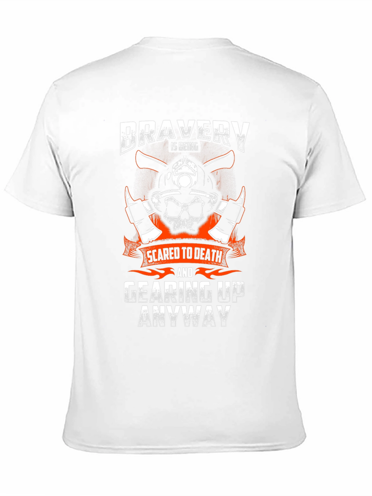 Bravery Firefighter Skull Graphic Tee
