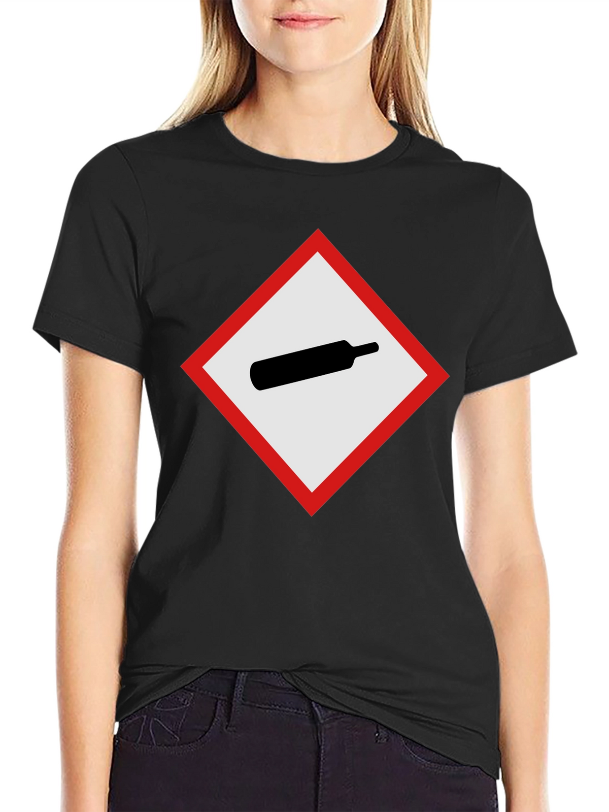 GHS Gas Cylinder T-Shirt - Black Crew Neck Tee