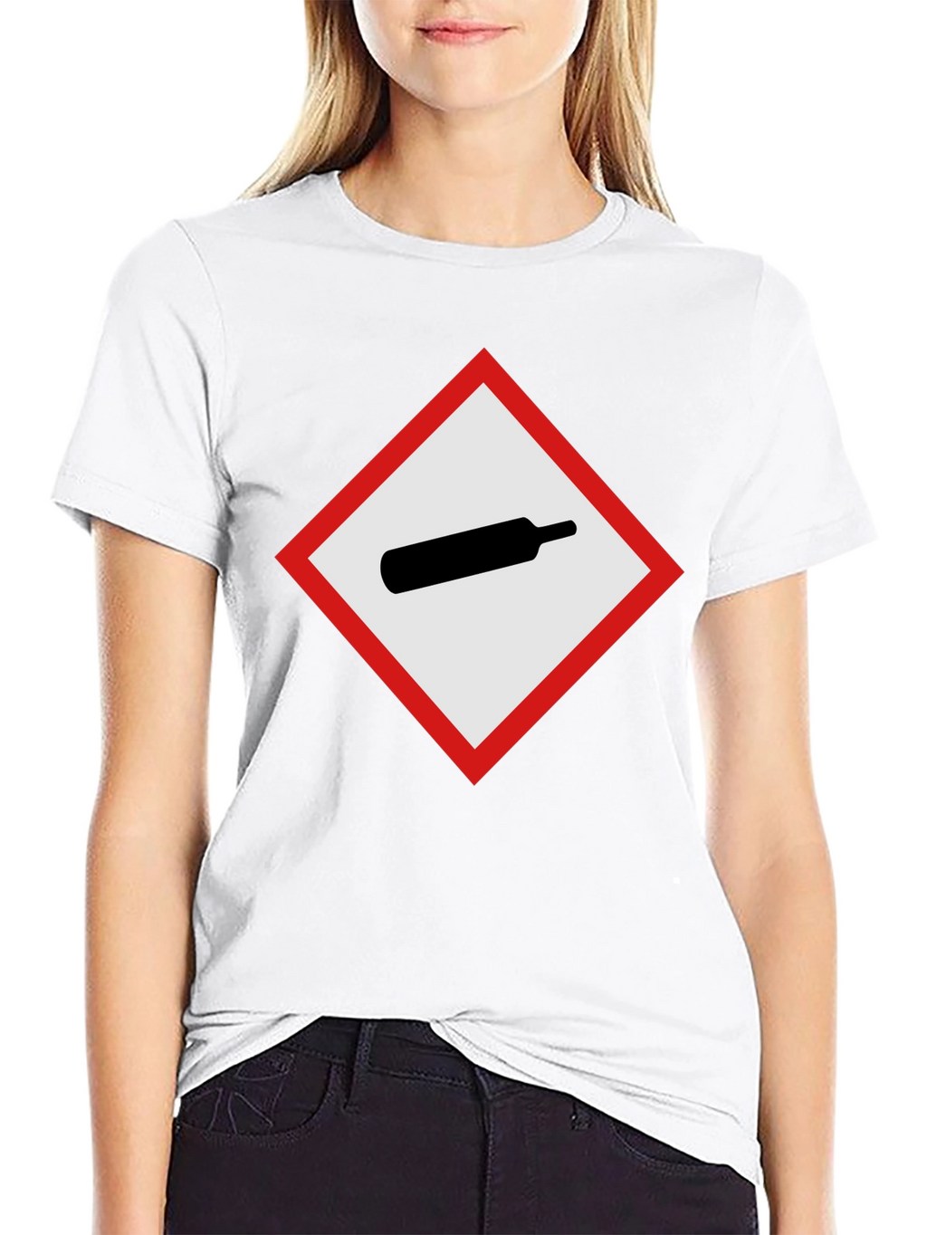 GHS Gas Cylinder T-Shirt - Black Crew Neck Tee