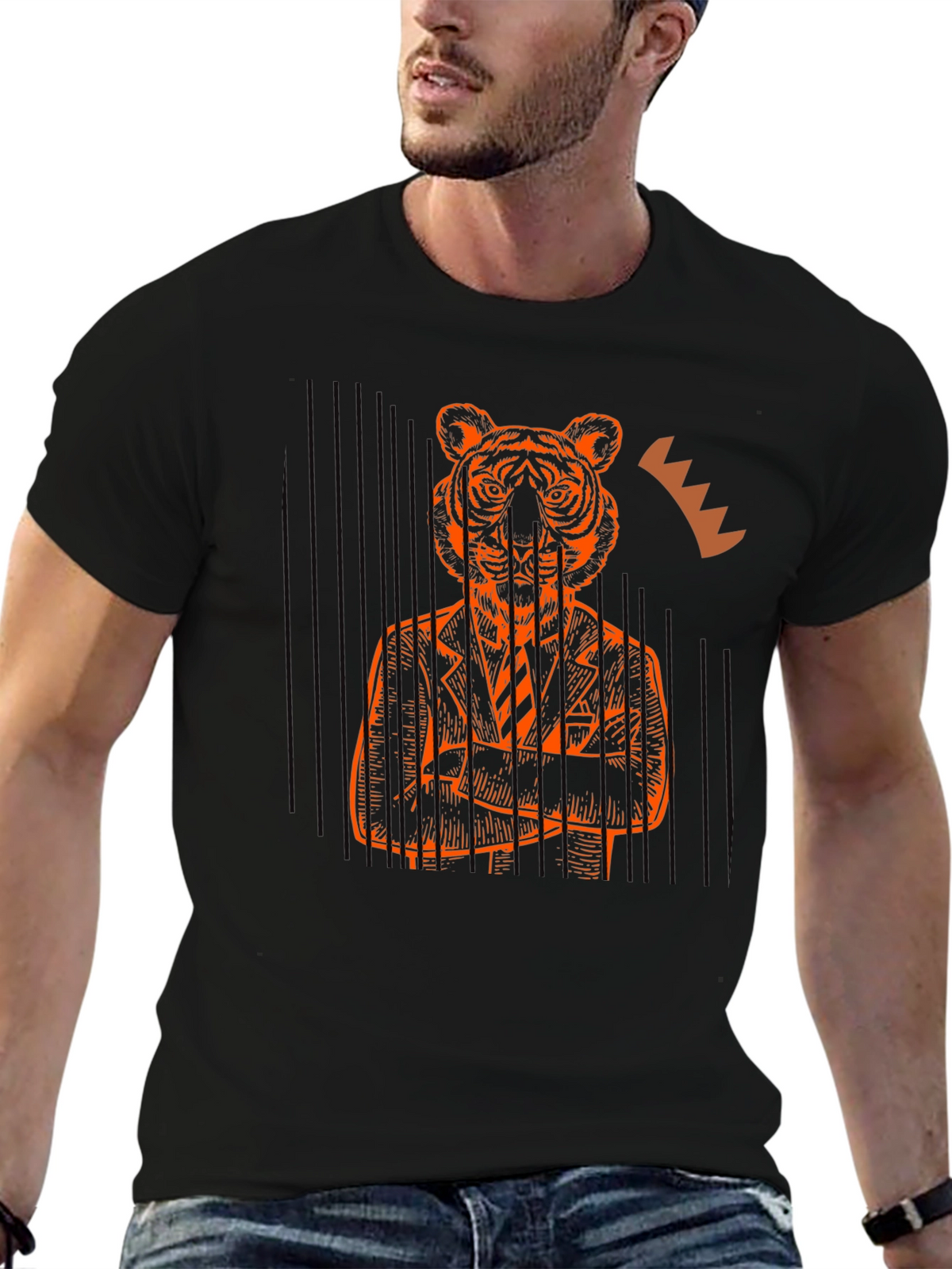 Tiger Suit Graphic Tee - Unique Style