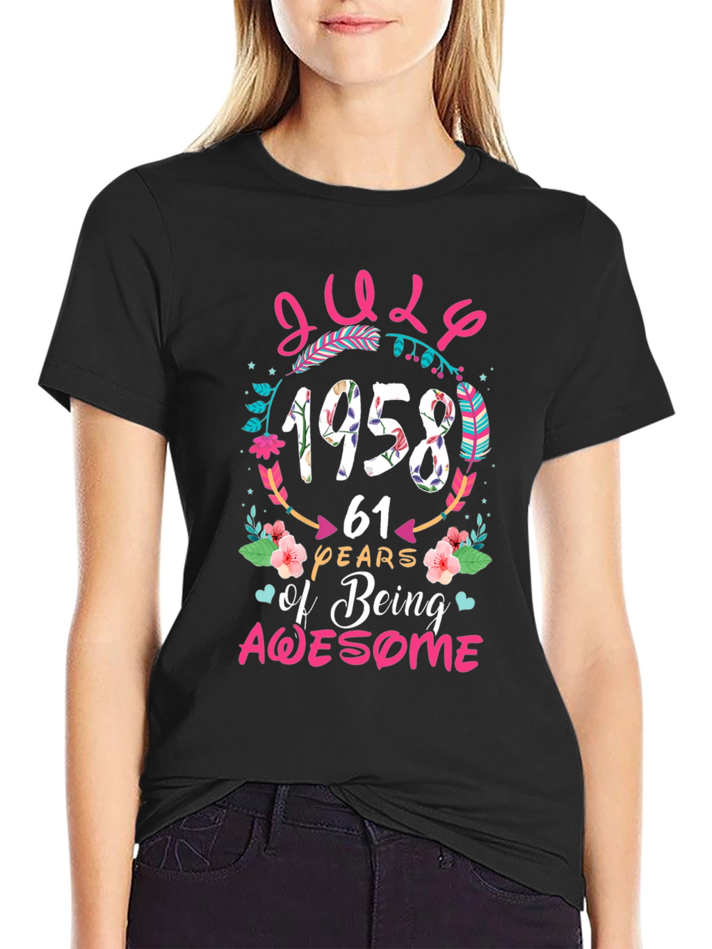 July 1958 Birthday T-Shirt - 61 Years of Awesome!