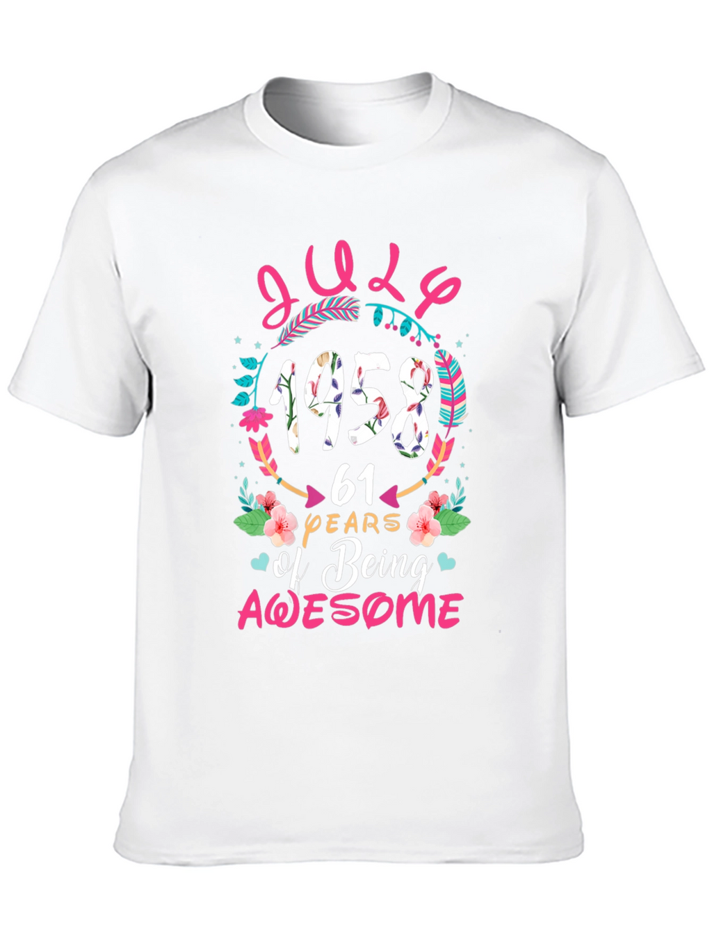 July 1958 Birthday T-Shirt - 61 Years of Awesome!