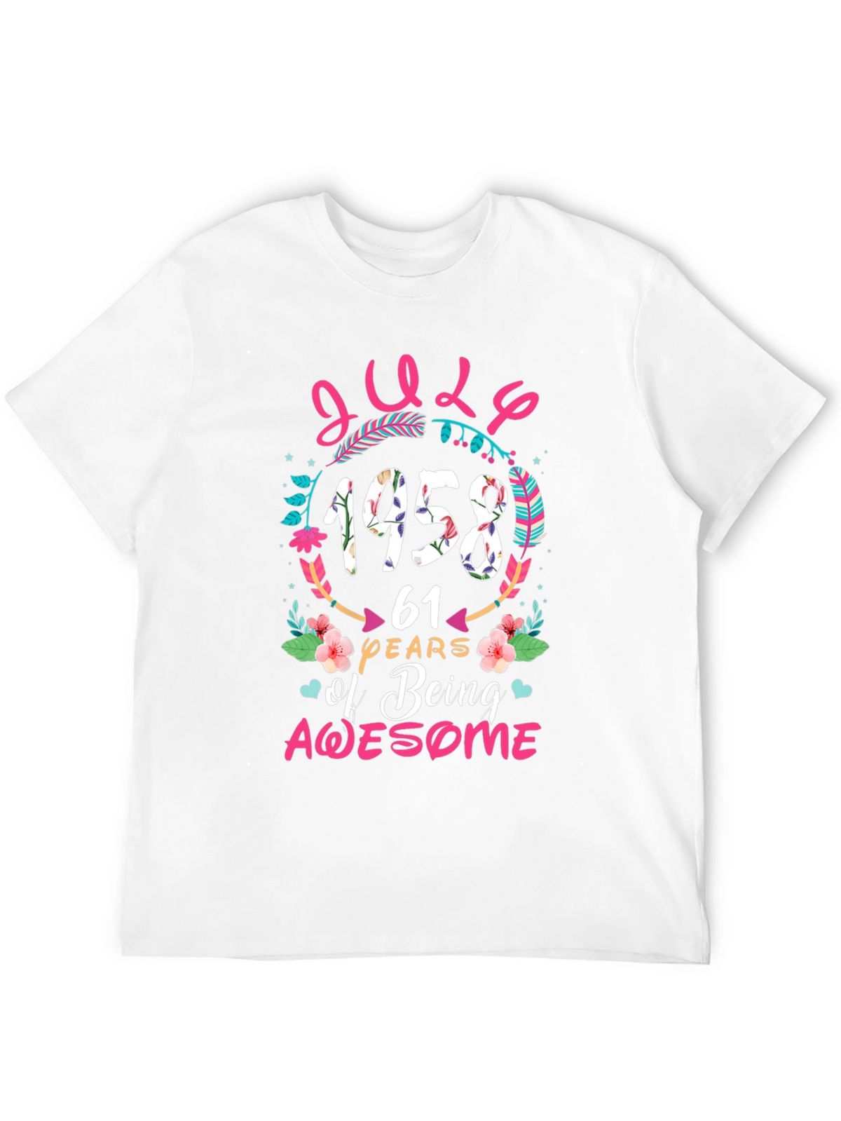July 1958 Birthday T-Shirt - 61 Years of Awesome!