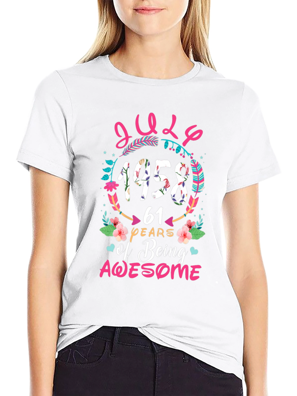 July 1958 Birthday T-Shirt - 61 Years of Awesome!