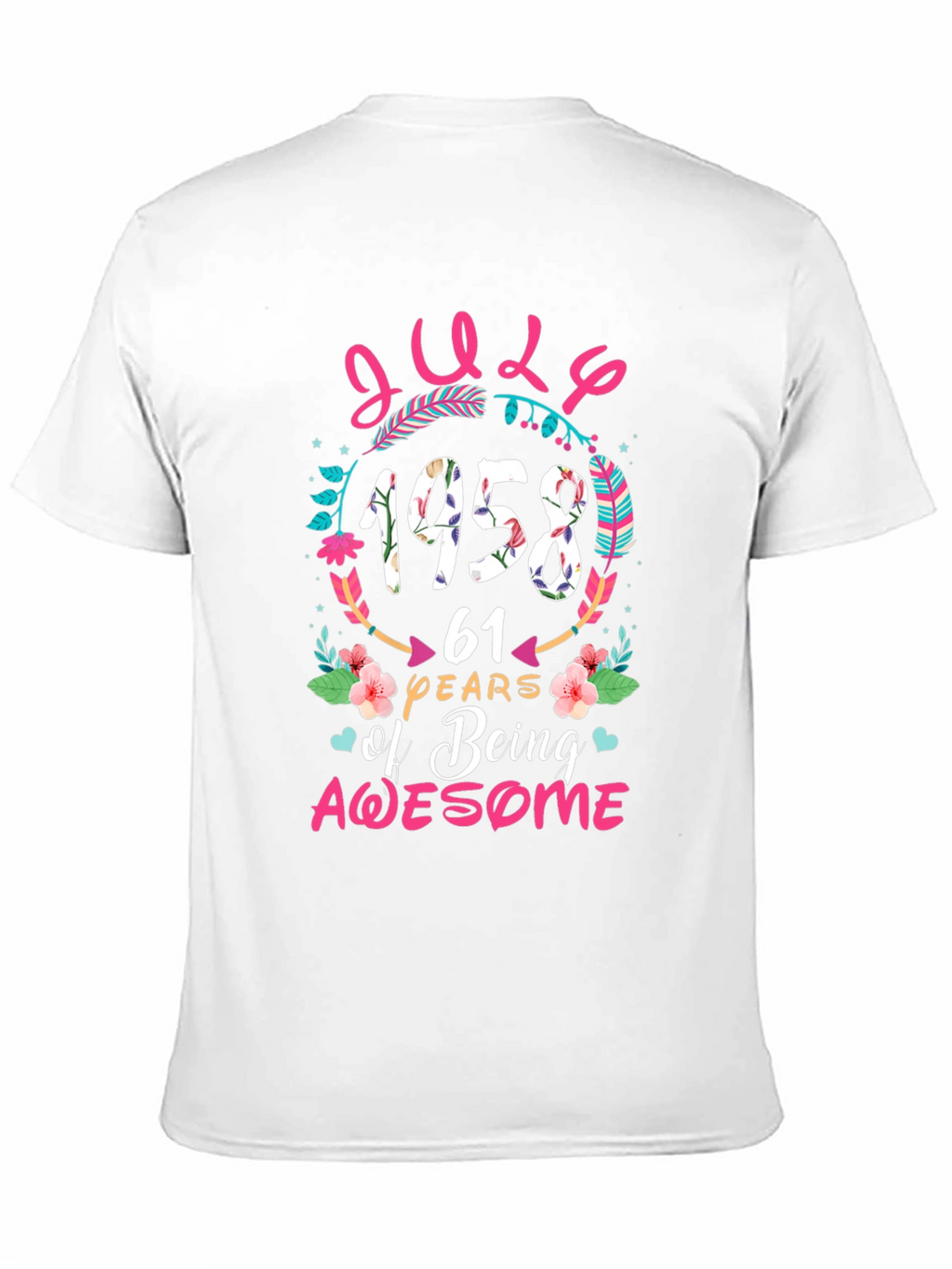July 1958 Birthday T-Shirt - 61 Years of Awesome!