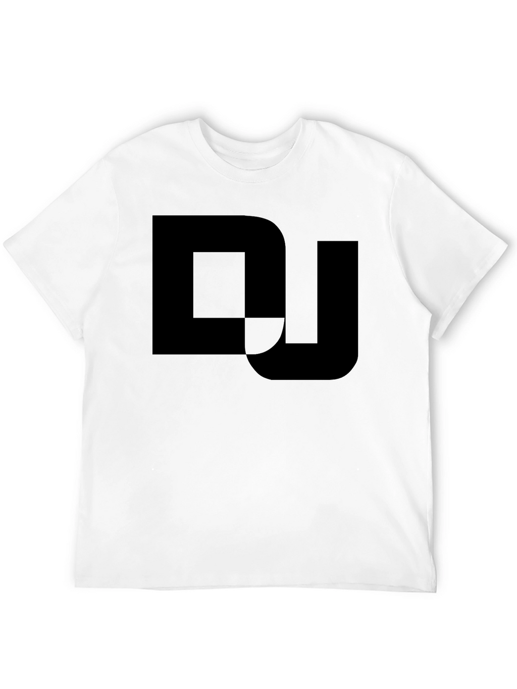 Mens Black Graphic Tee - DJ Logo Design