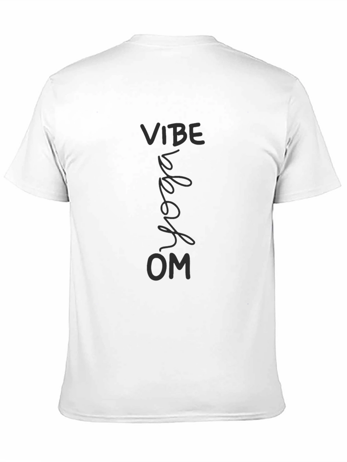 Mens Black Vibe Yoga Om Graphic Tee