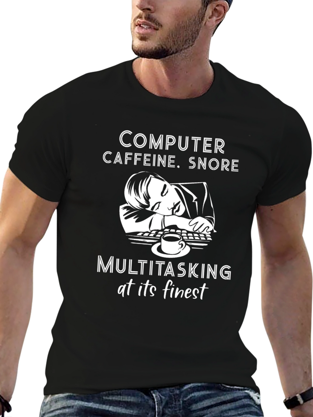 Computer Caffeine Snore T-Shirt