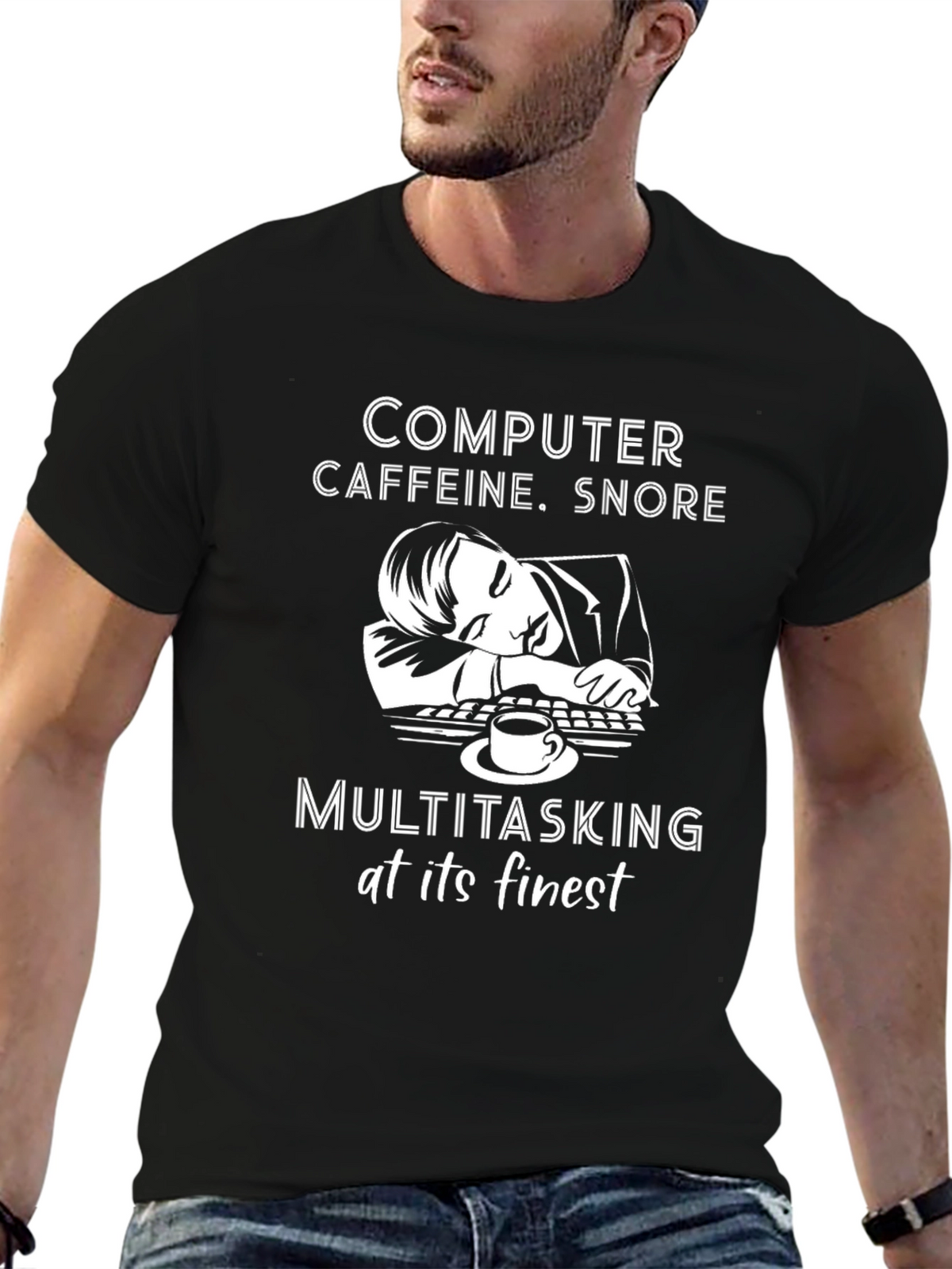 Computer Caffeine Snore T-Shirt