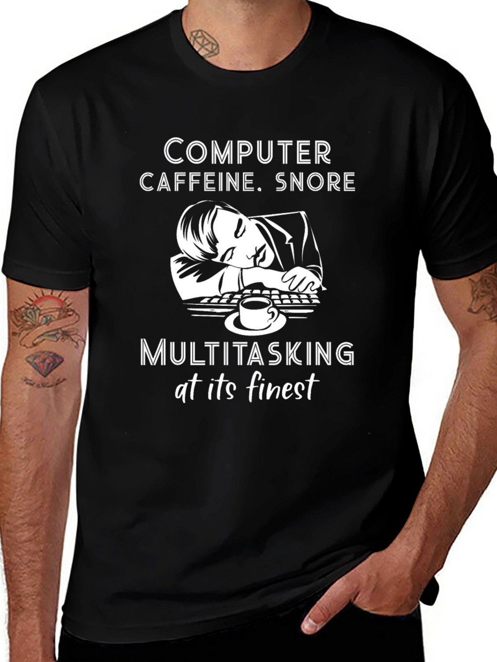 Computer Caffeine Snore T-Shirt