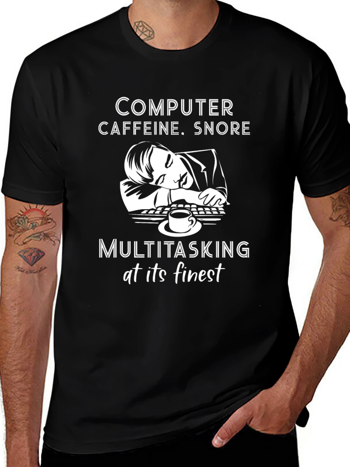 Computer Caffeine Snore T-Shirt