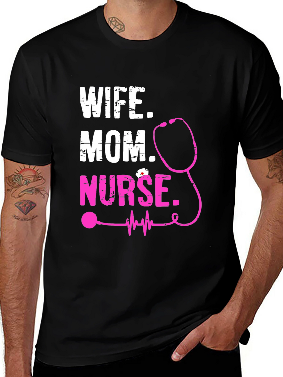 Wife Mom Nurse Graphic Tee
