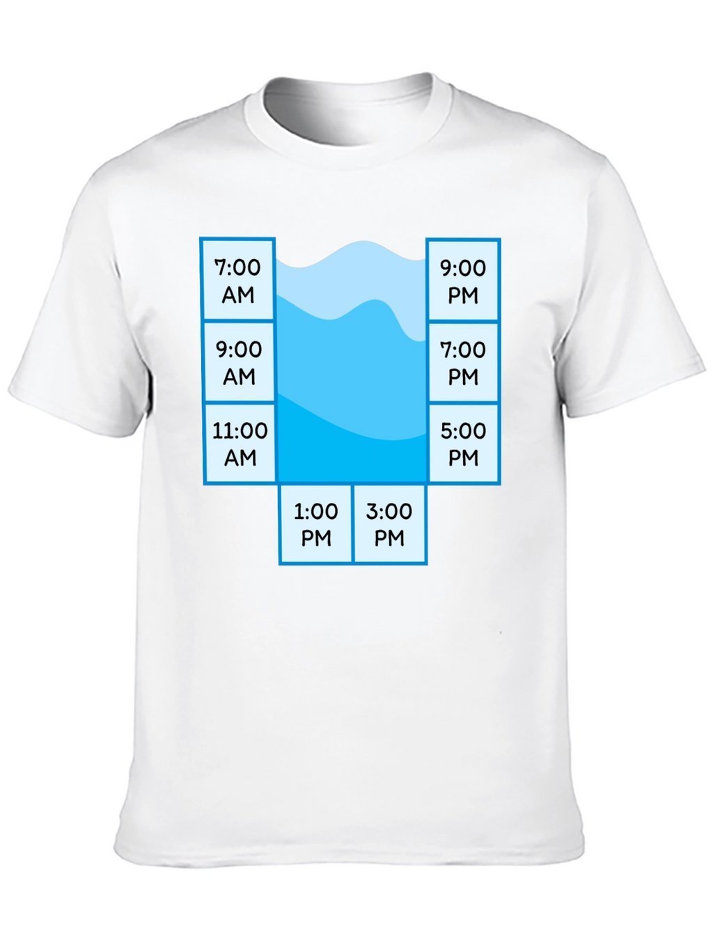 Pool Schedule T-Shirt - Funny Swim Time Planner Tee