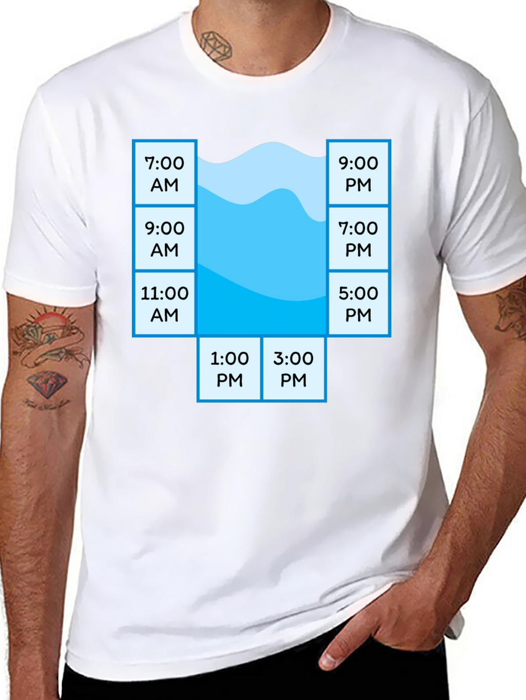 Pool Schedule T-Shirt - Funny Swim Time Planner Tee