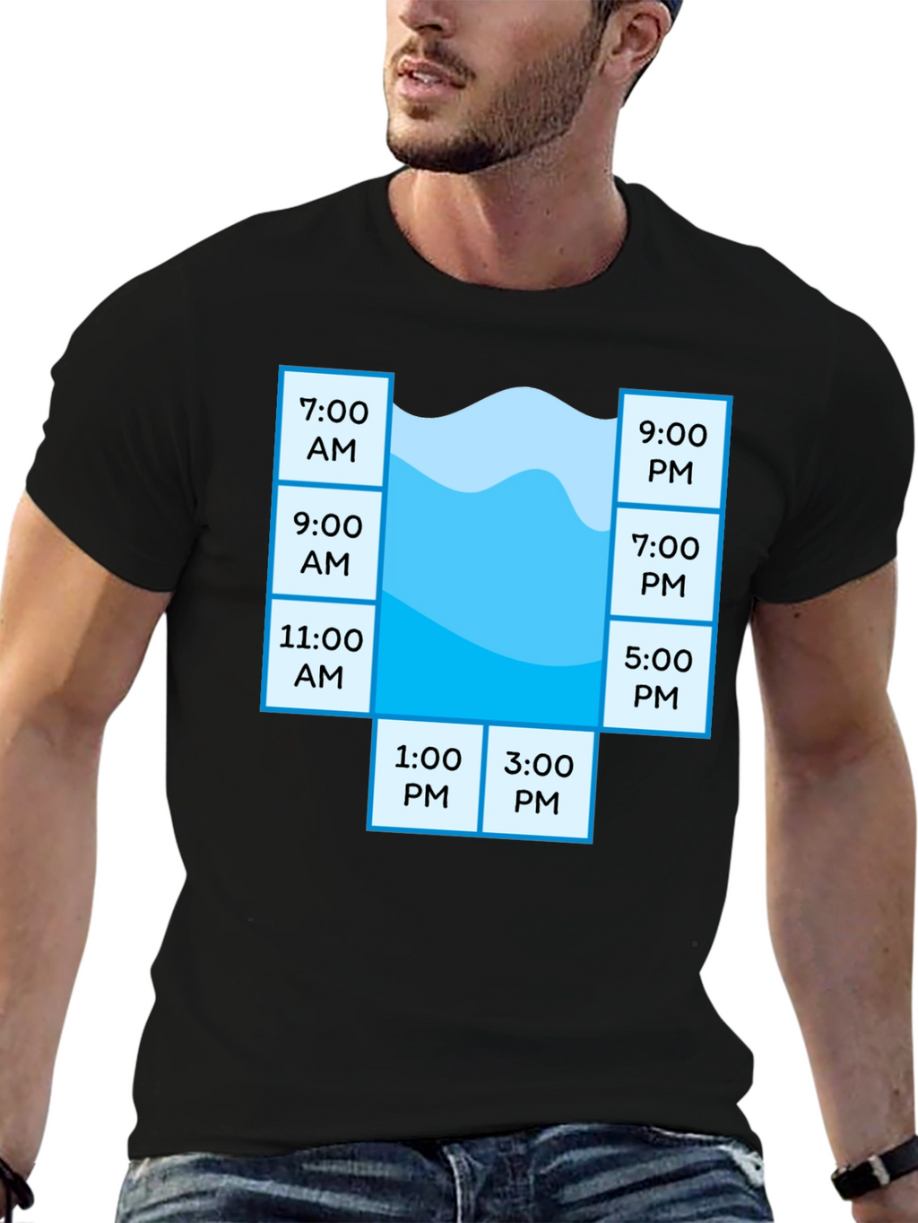 Pool Schedule T-Shirt - Funny Swim Time Planner Tee