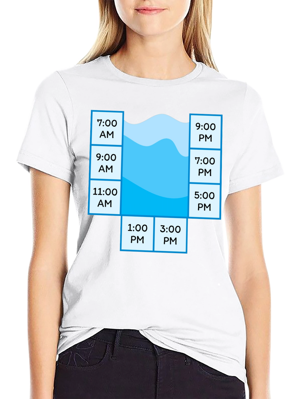 Pool Schedule T-Shirt - Funny Swim Time Planner Tee