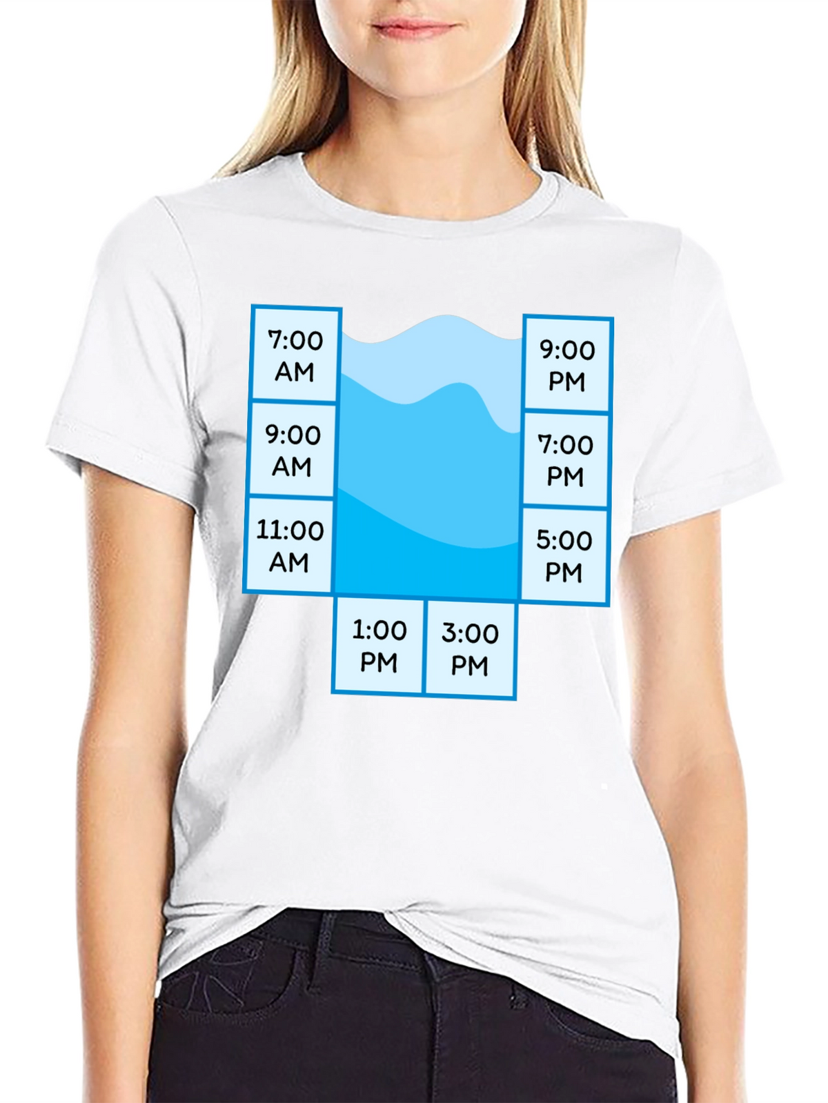 Pool Schedule T-Shirt - Funny Swim Time Planner Tee
