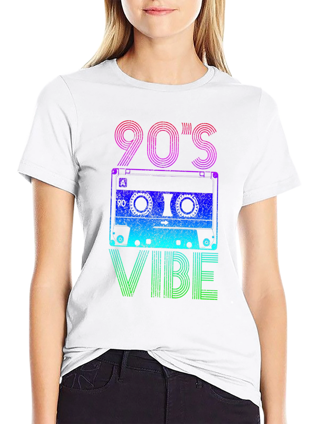 90s Vibe Graphic Tee - Retro Cassette Design