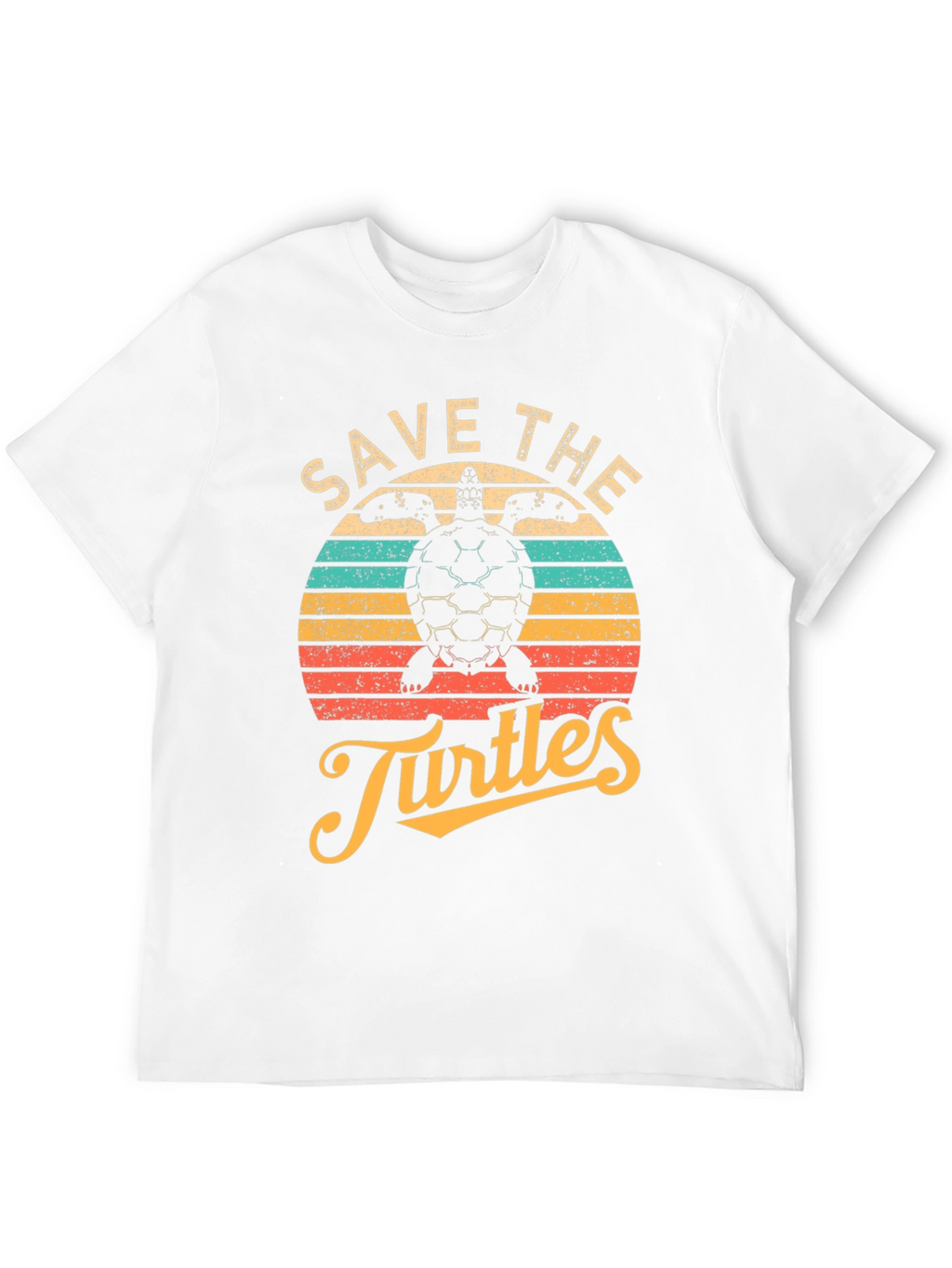 Save the Turtles Black Graphic T-Shirt