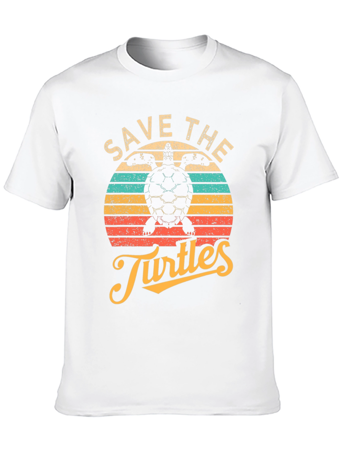 Save the Turtles Black Graphic T-Shirt