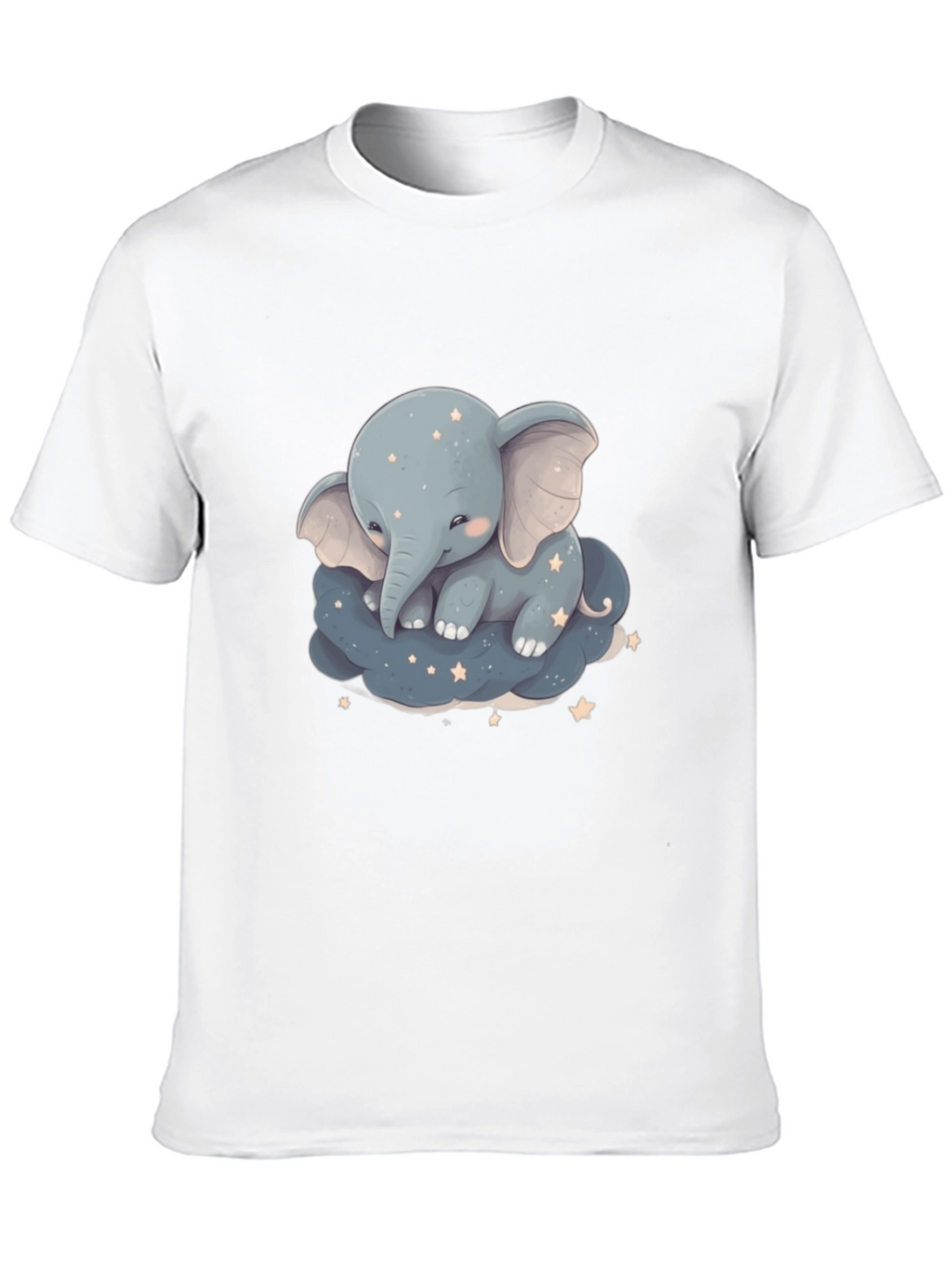 Cute Elephant On Cloud Graphic Tee