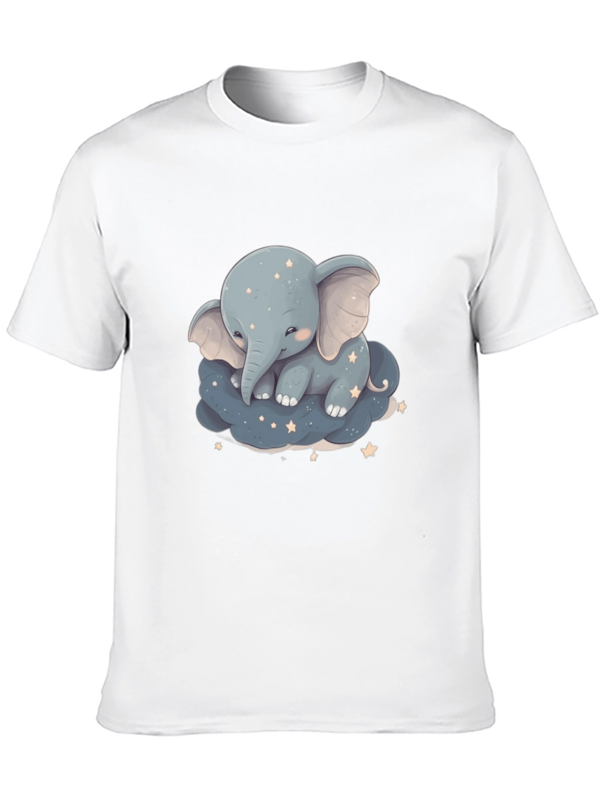 Cute Elephant On Cloud Graphic Tee
