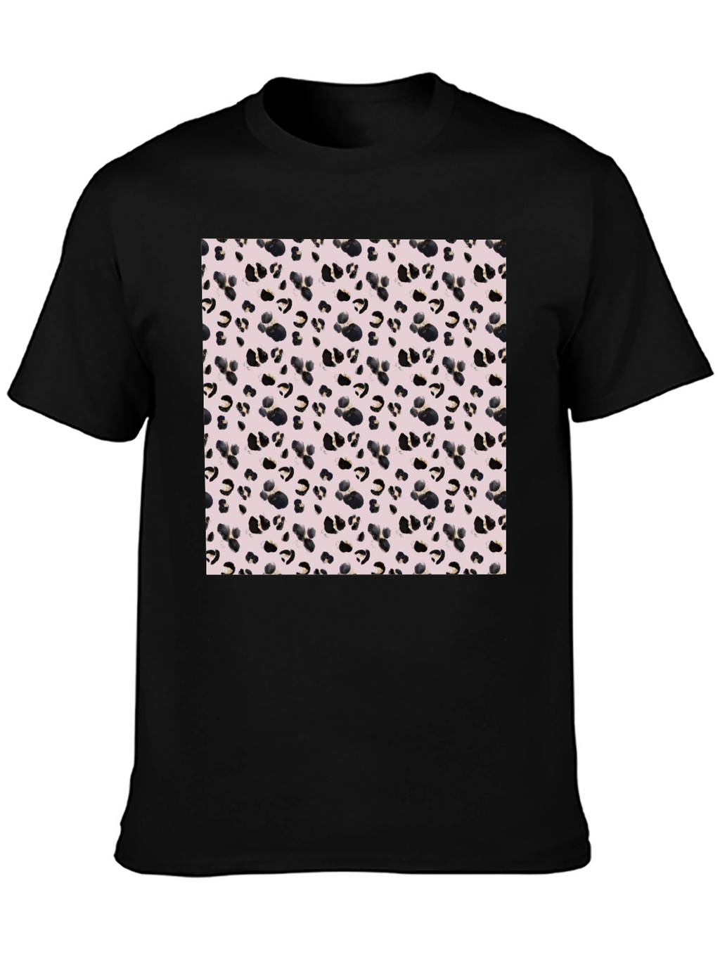Leopard Print Black Tee
