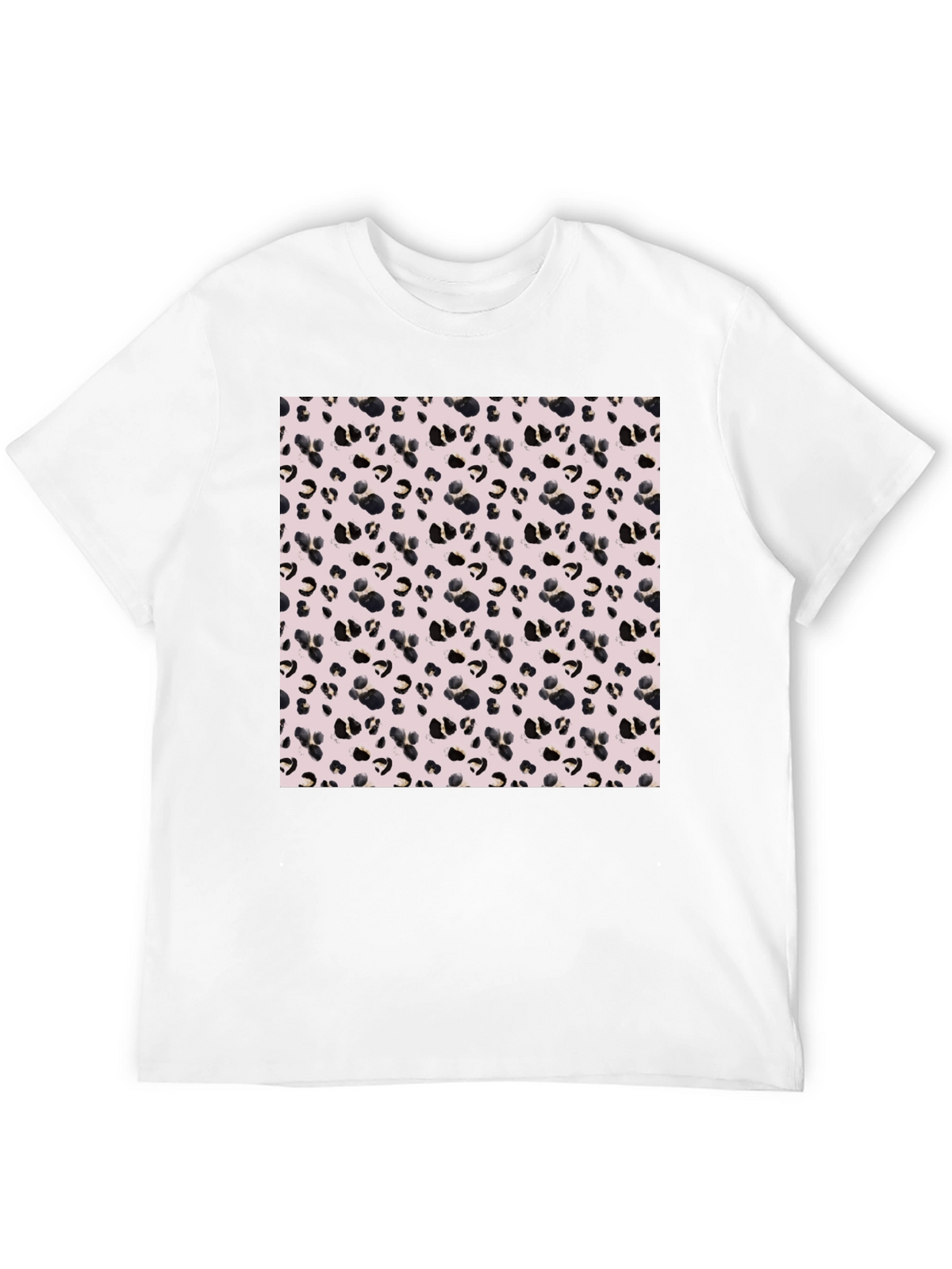 Leopard Print Black Tee