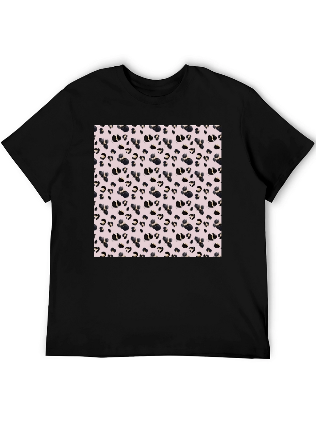 Leopard Print Black Tee