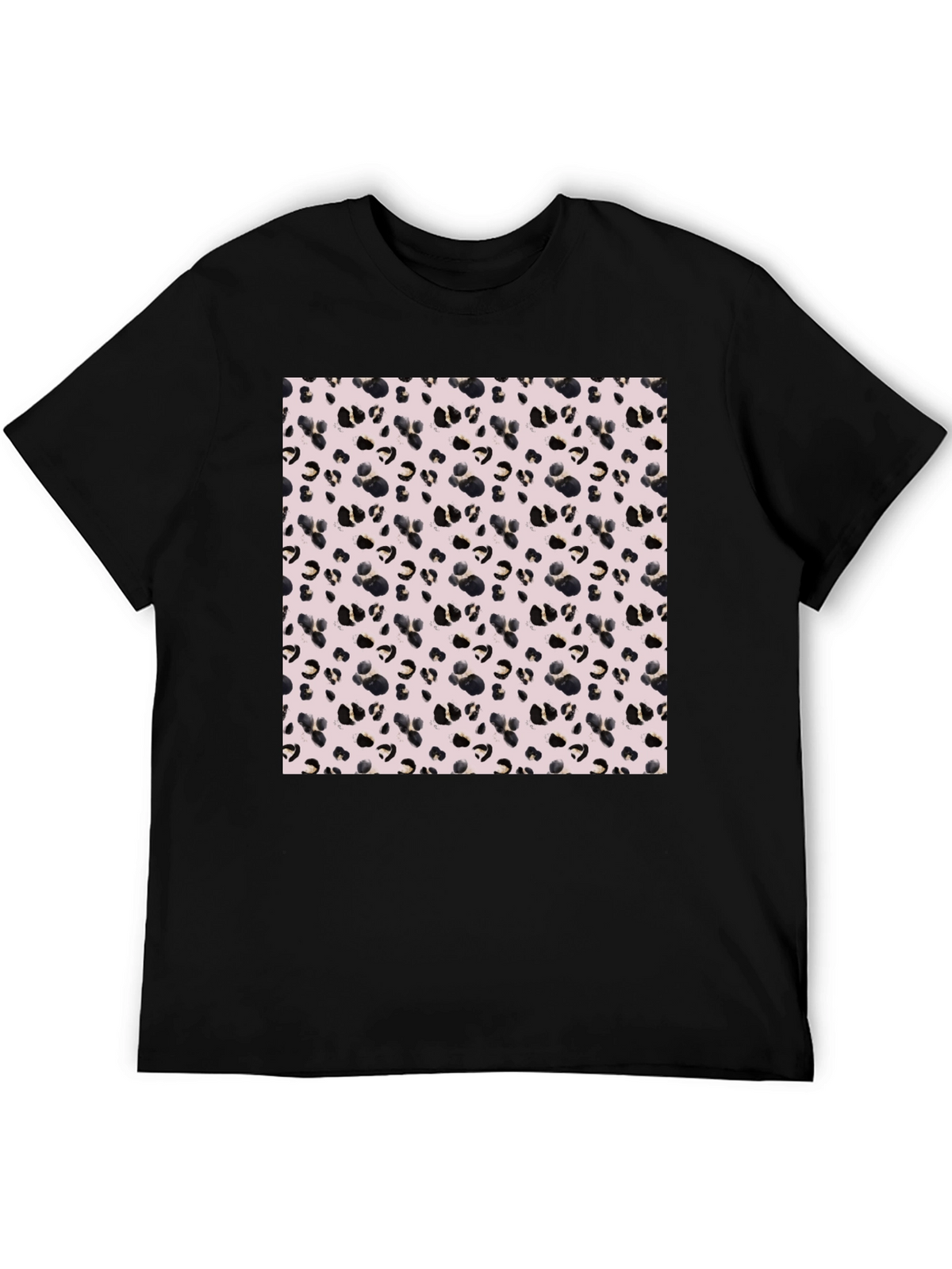 Leopard Print Black Tee