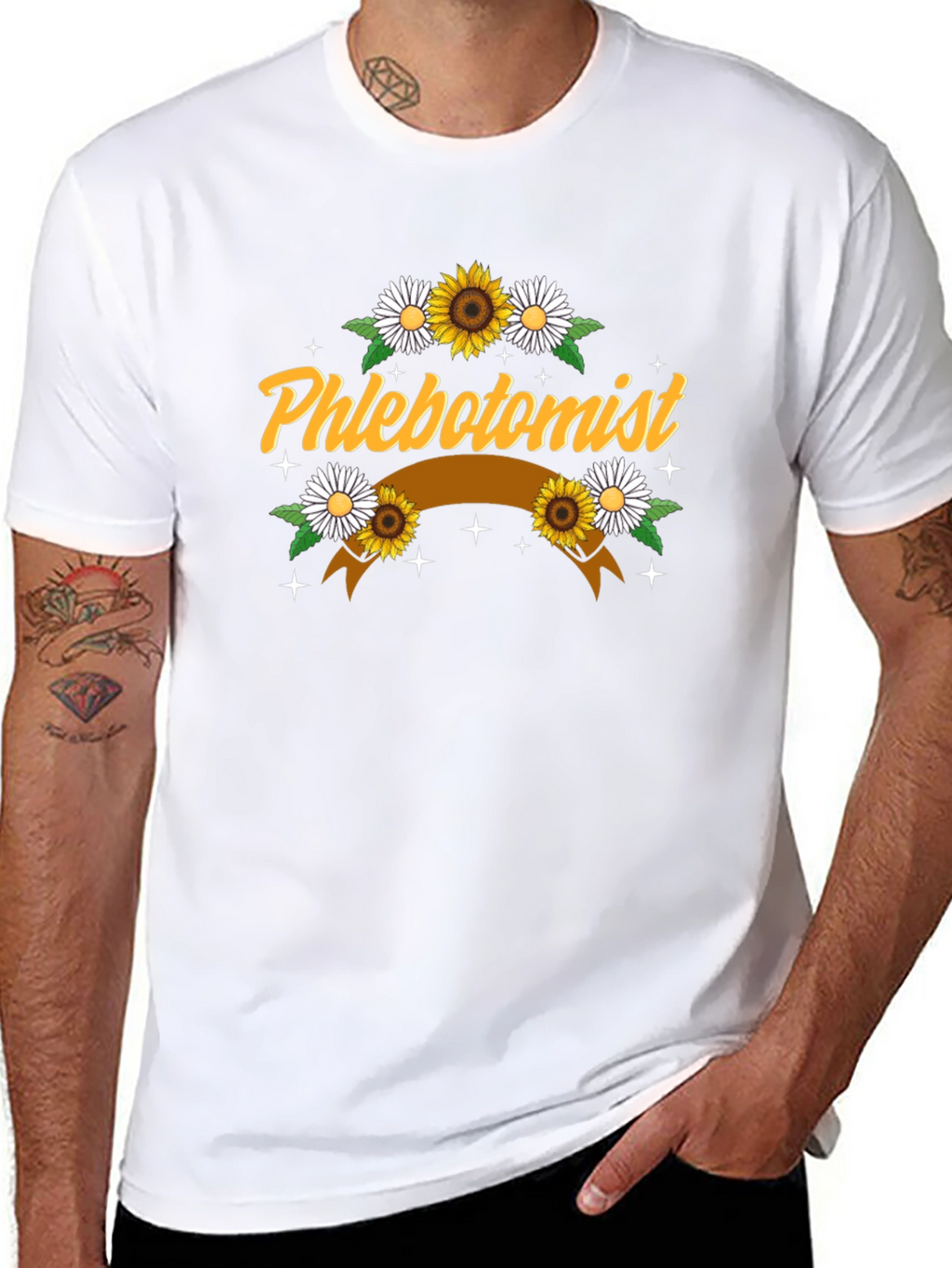 Phlebotomist Sunflower Graphic T-Shirt