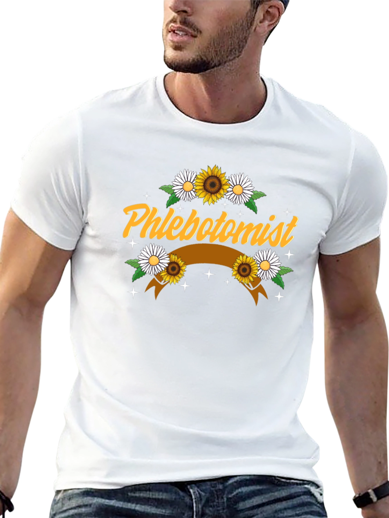 Phlebotomist Sunflower Graphic T-Shirt
