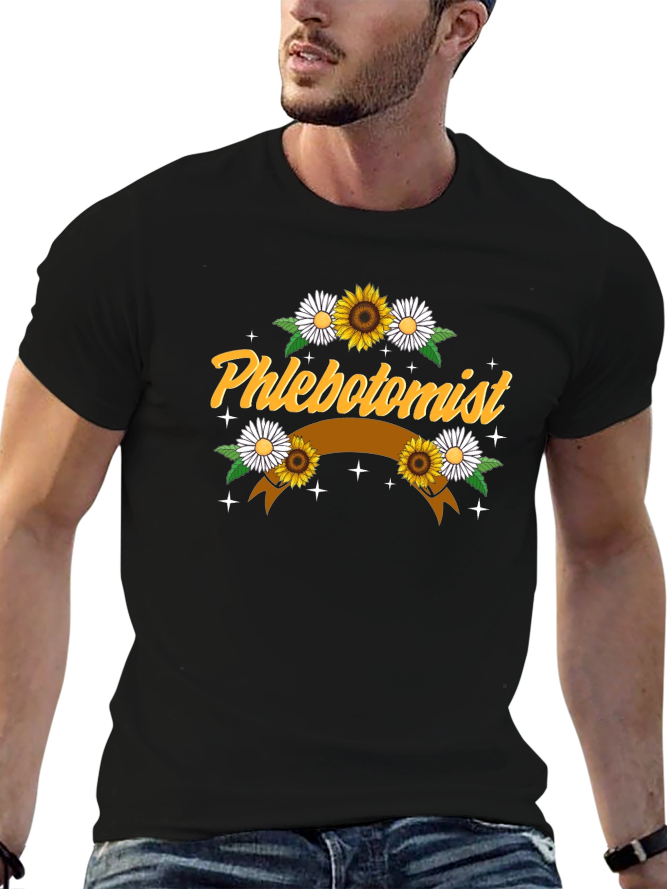 Phlebotomist Sunflower Graphic T-Shirt