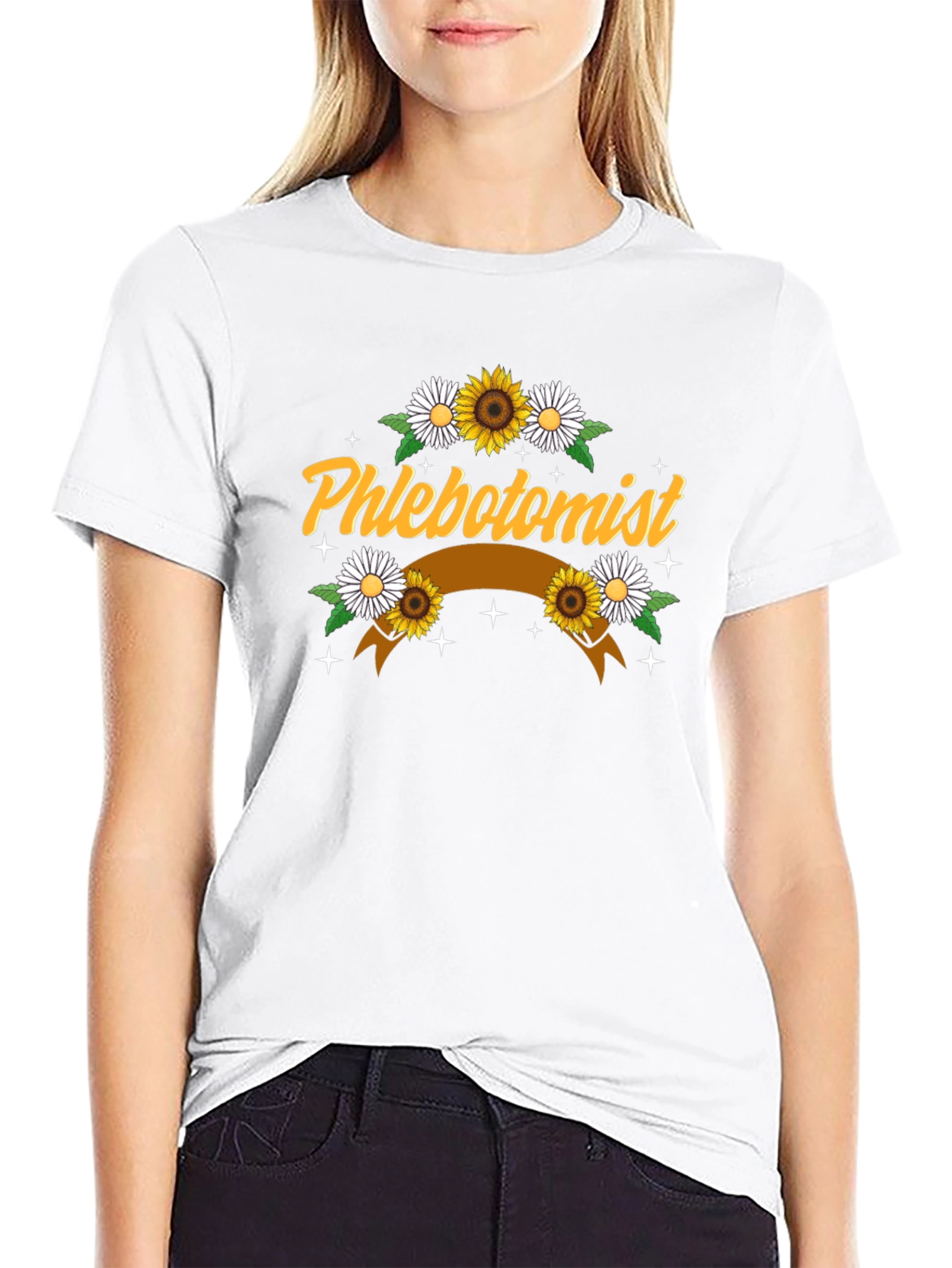 Phlebotomist Sunflower Graphic T-Shirt