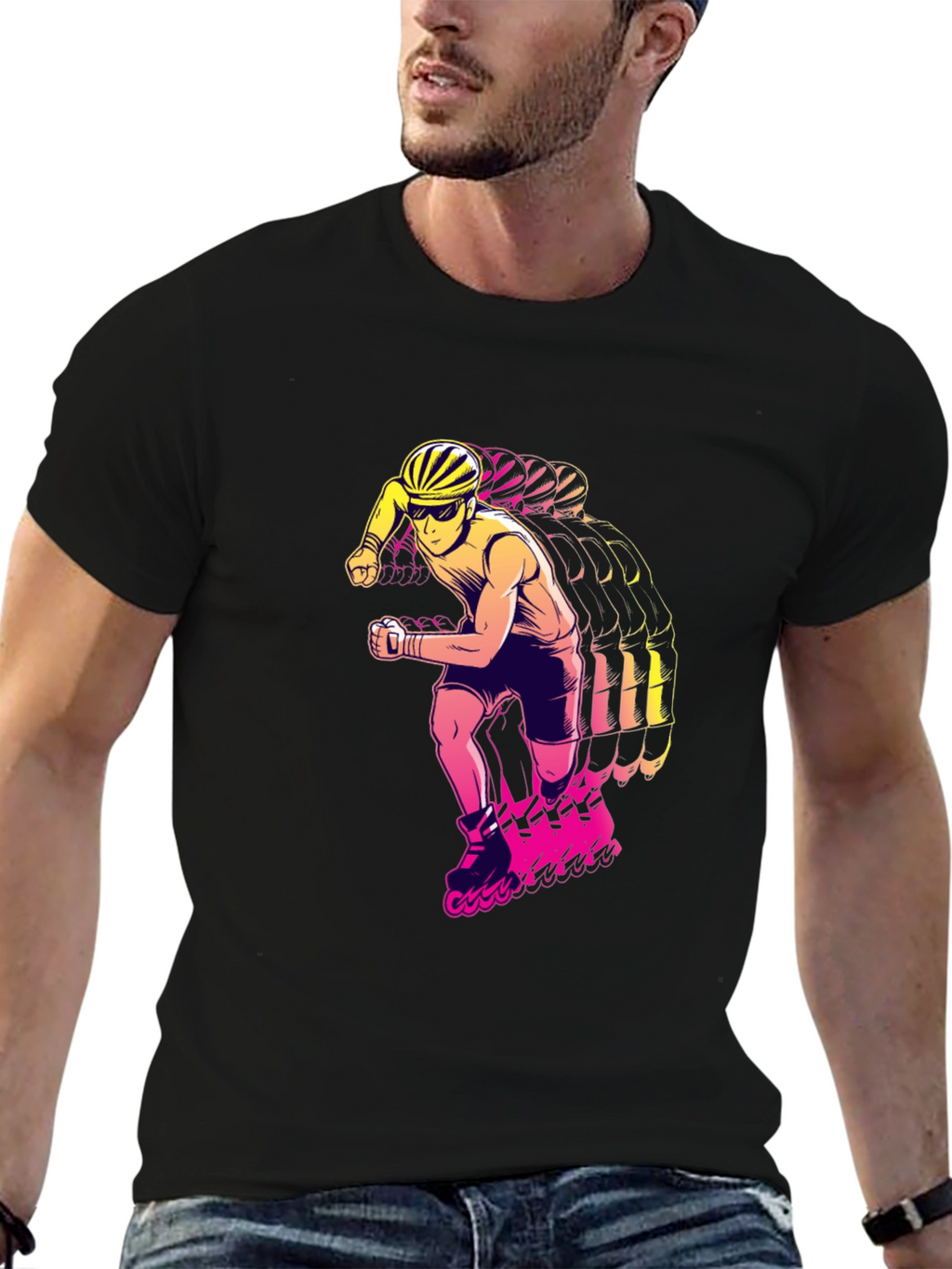 Rad Rollerblade Graphic Tee - Black
