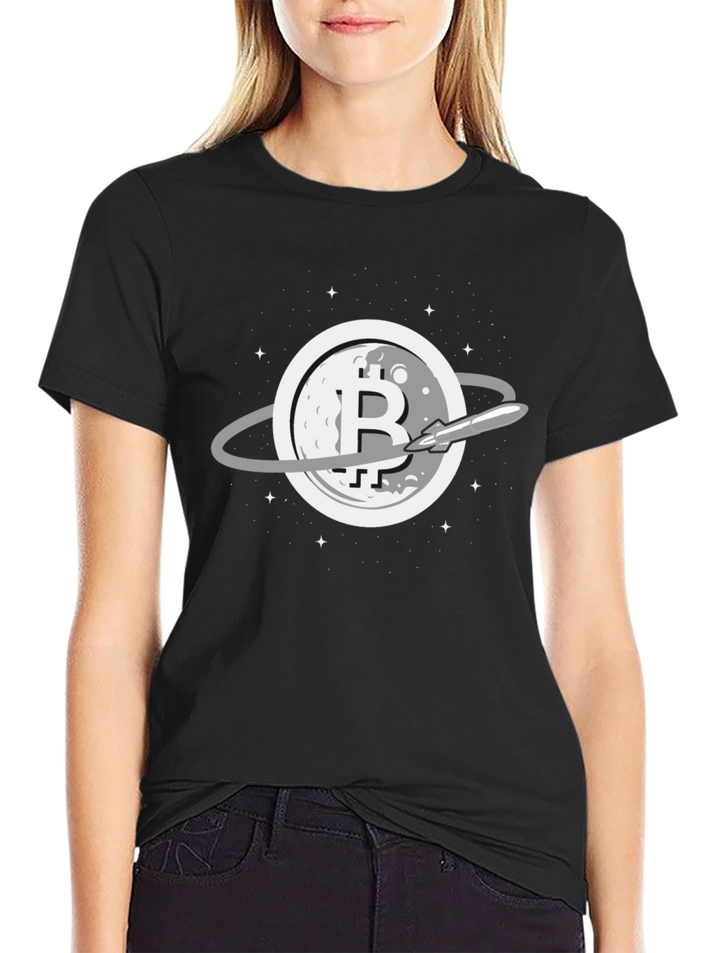 Bitcoin to the Moon T-Shirt - Crypto Rocket!