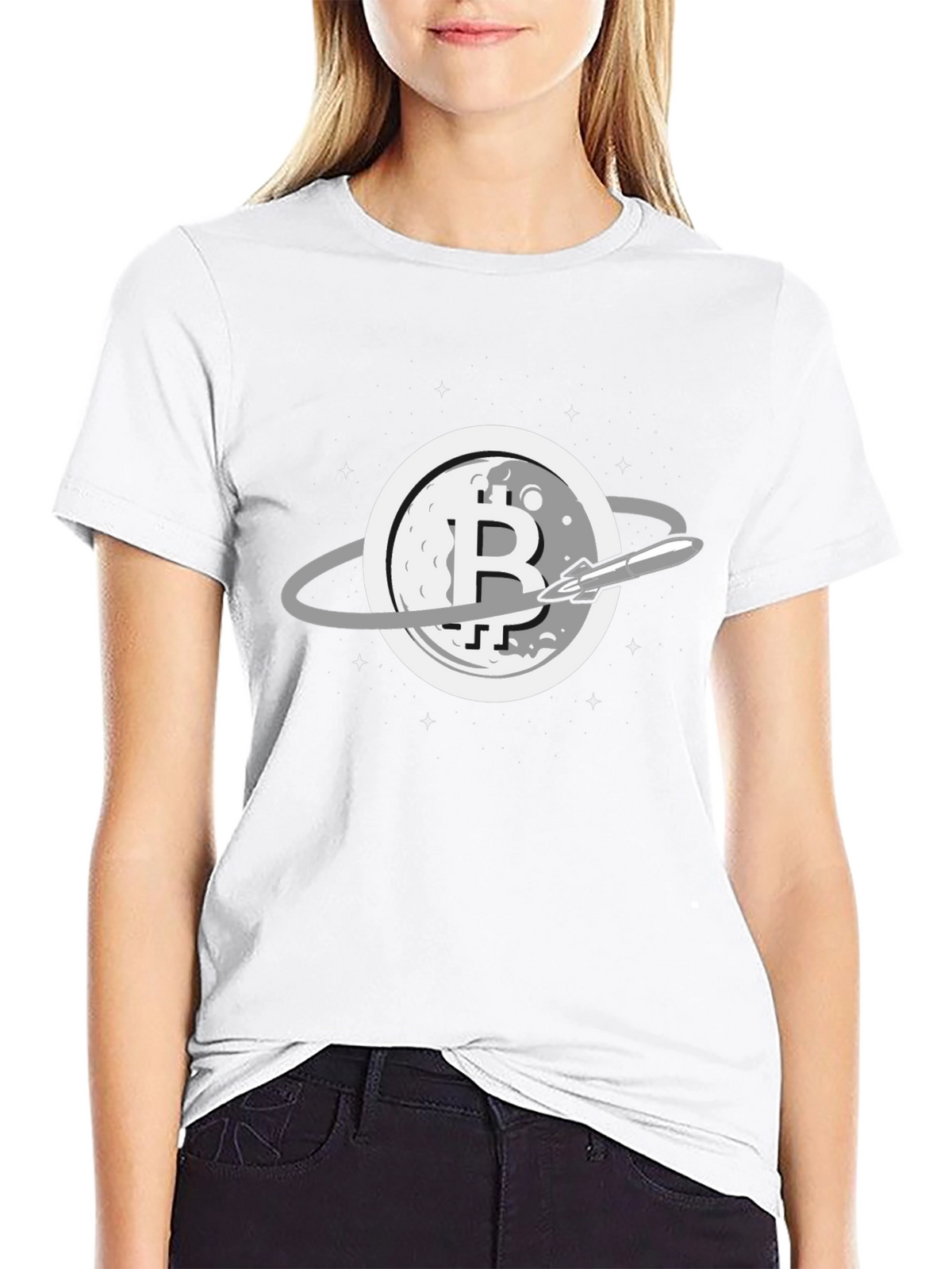 Bitcoin to the Moon T-Shirt - Crypto Rocket!