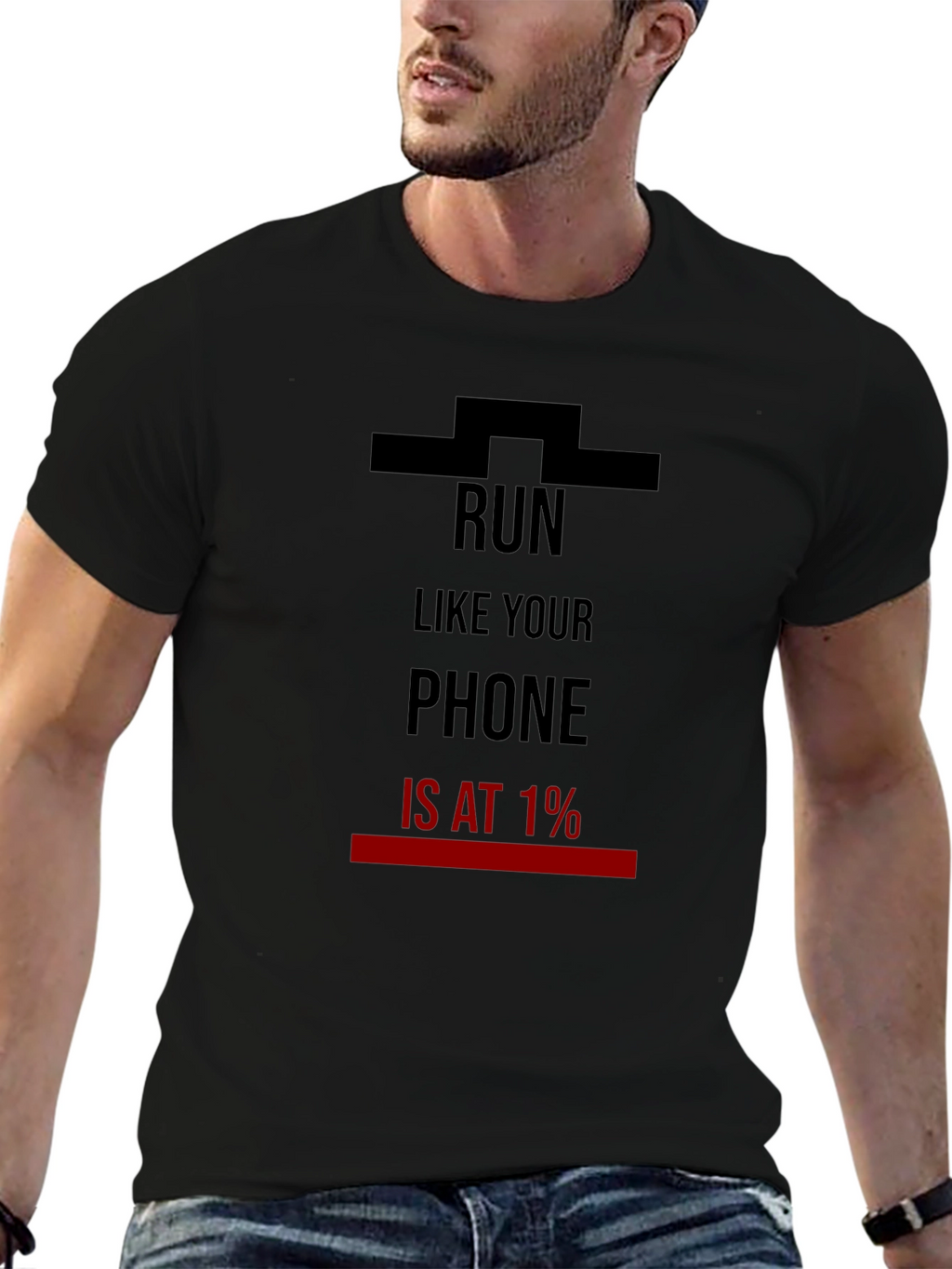Run Like Your Phone Is At 1% T-Shirt