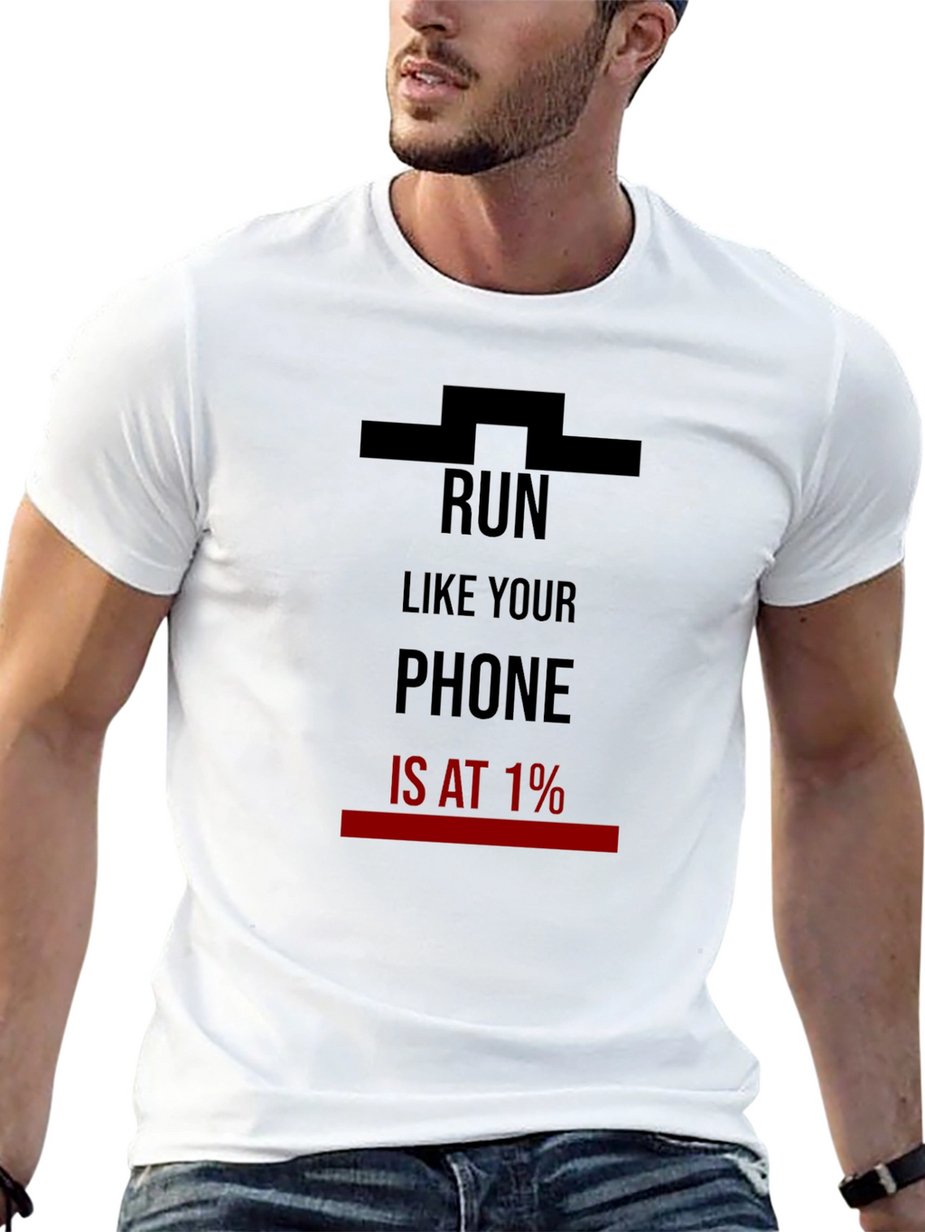 Run Like Your Phone Is At 1% T-Shirt