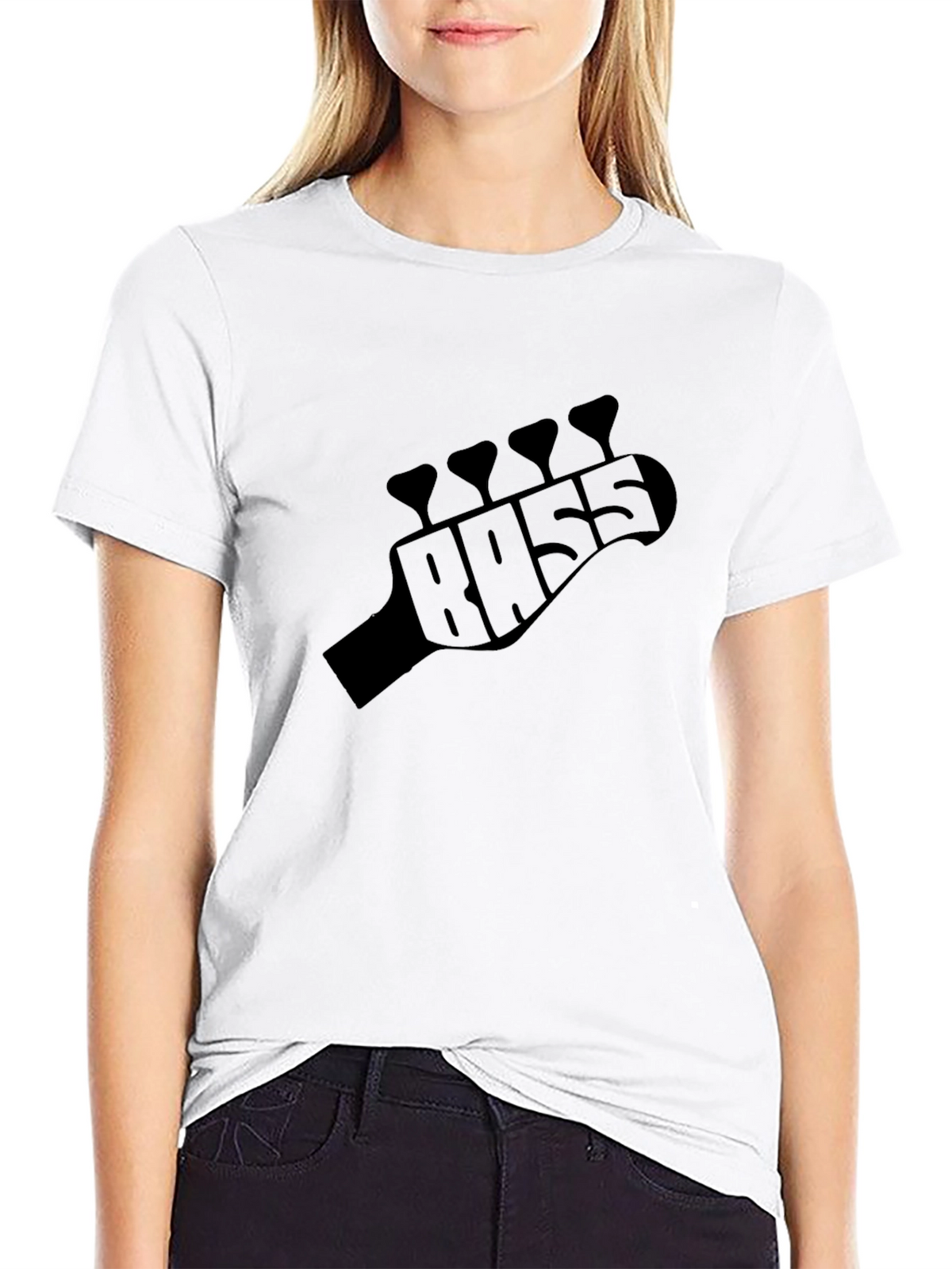 Bass Guitar Headstock T-Shirt - Musician Tee