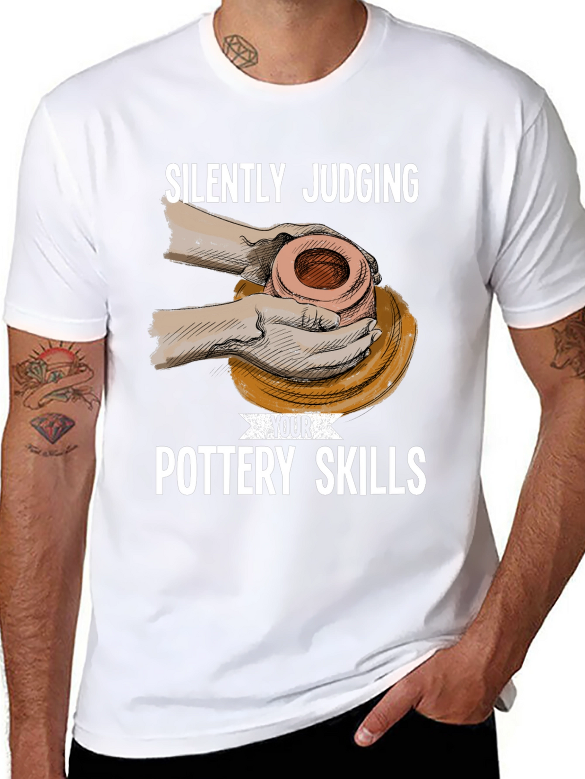 Silently Judging Pottery Skills T-Shirt