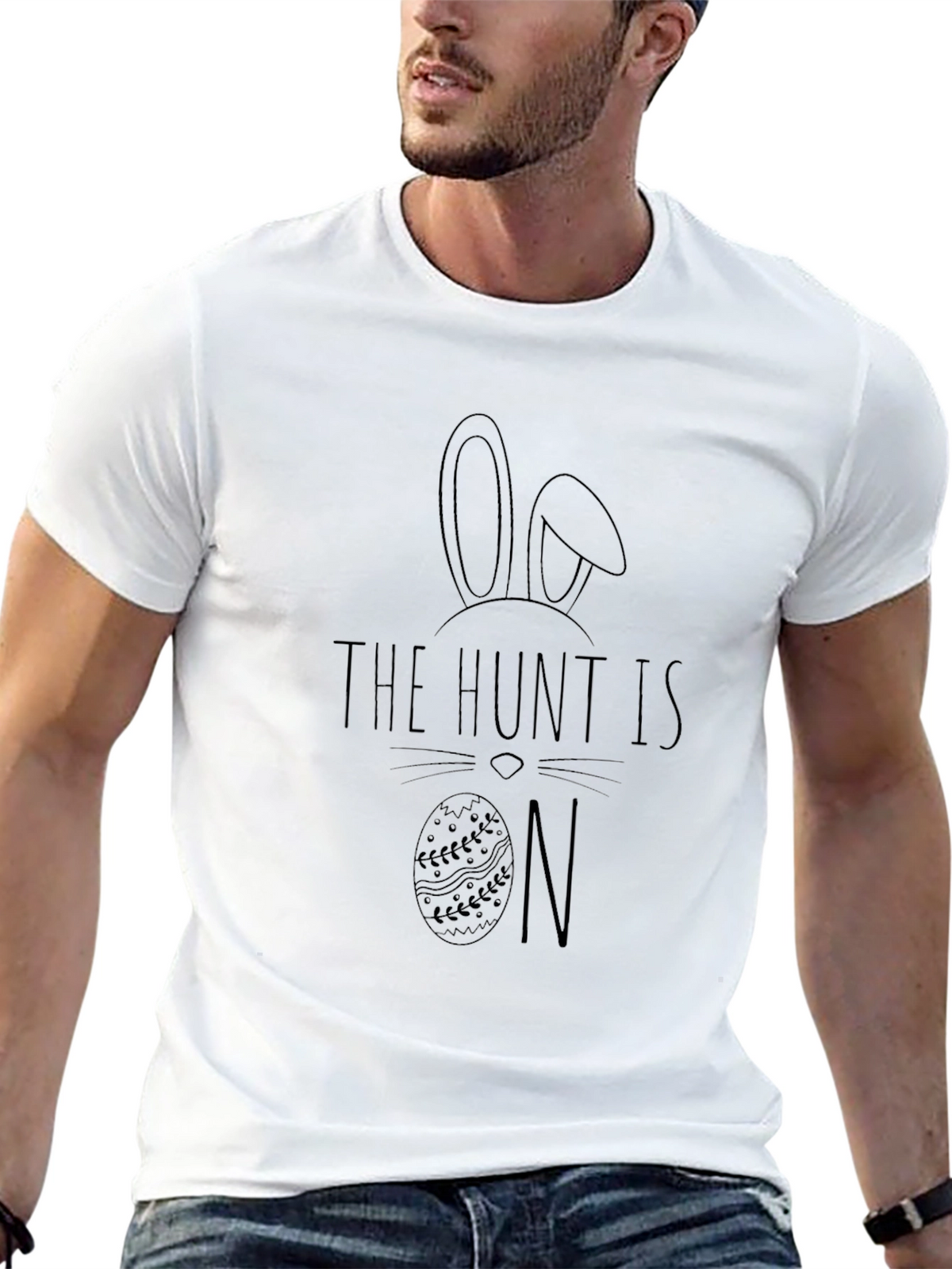 Easter Hunt T-Shirt - Bunny Ears Egg Graphic