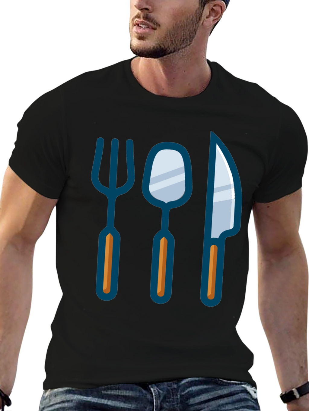 Chefs Utensil Graphic Tee - Kitchen Inspired Design