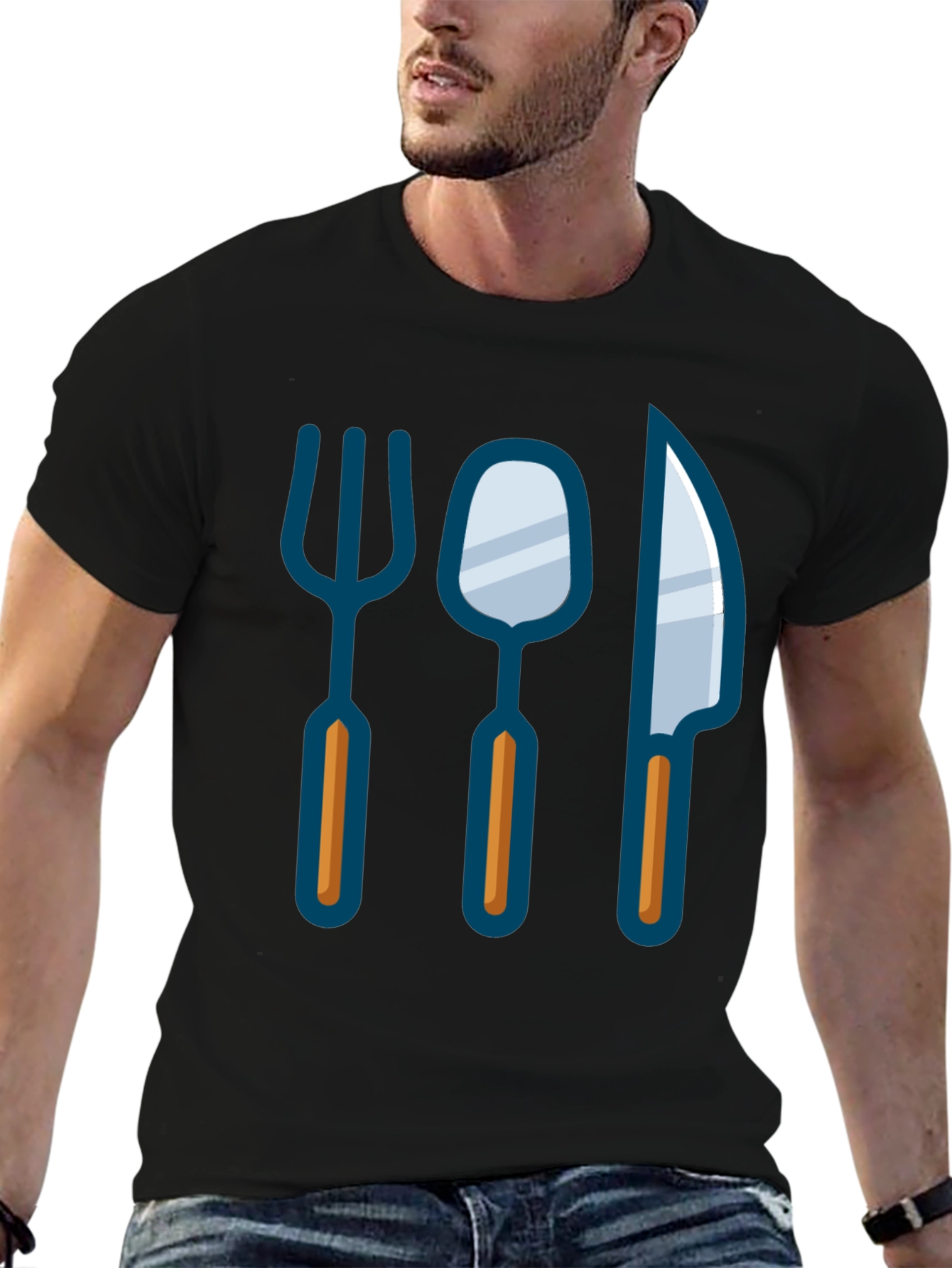 Chefs Utensil Graphic Tee - Kitchen Inspired Design