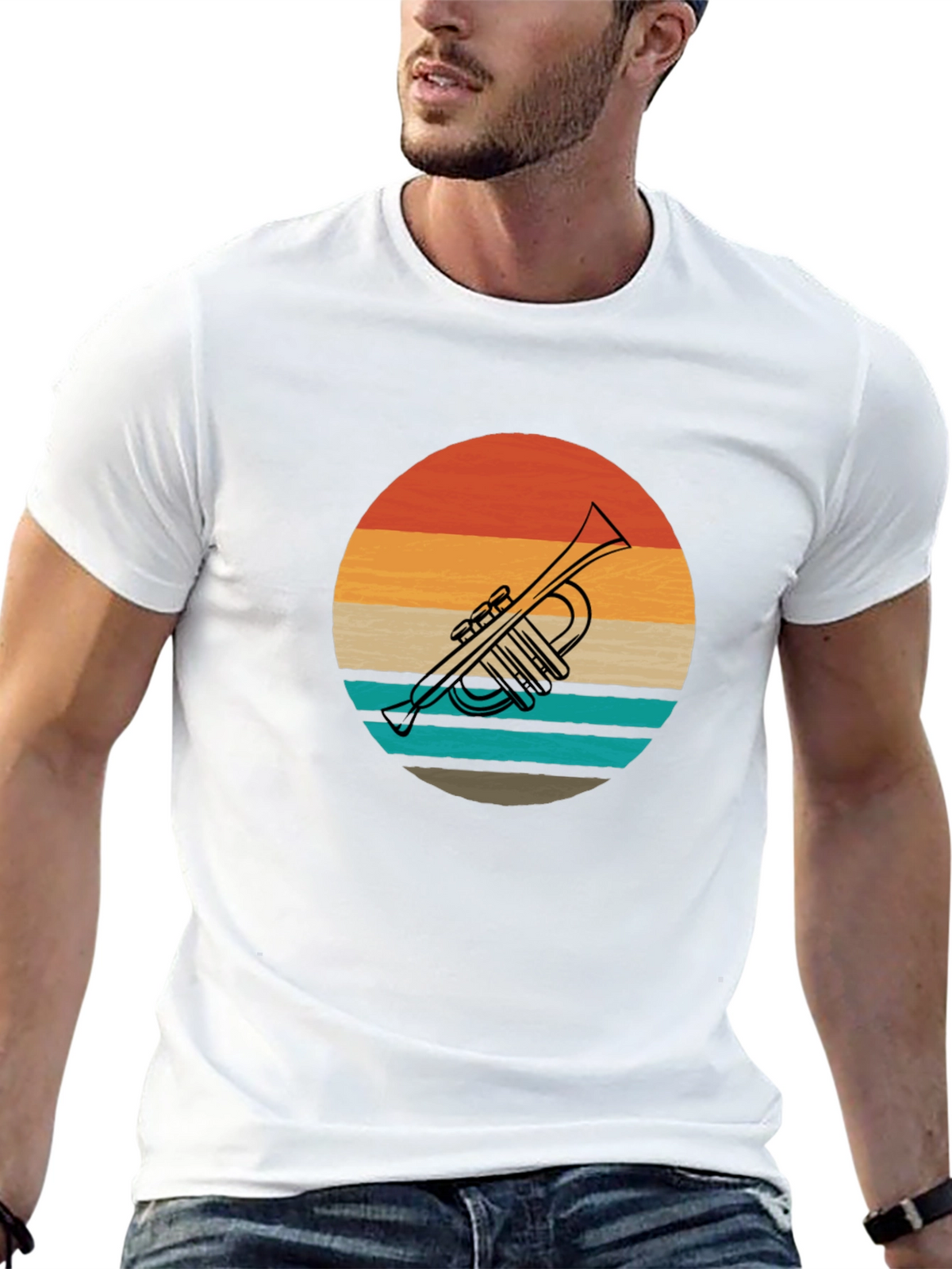 Retro Trumpet Graphic Tee
