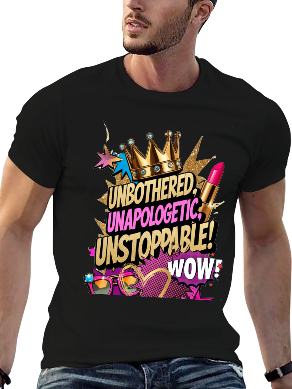 Unbothered Unapologetic Tee - Black